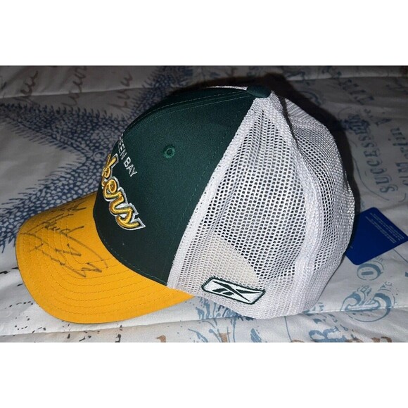 Green Bay Packers Snapback Hat Autographed Will Henderson New - Picture 2 of 4